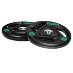 Olympic Weight Plates Tri-grip Barbell Weights Set - 10kg per plate | Black