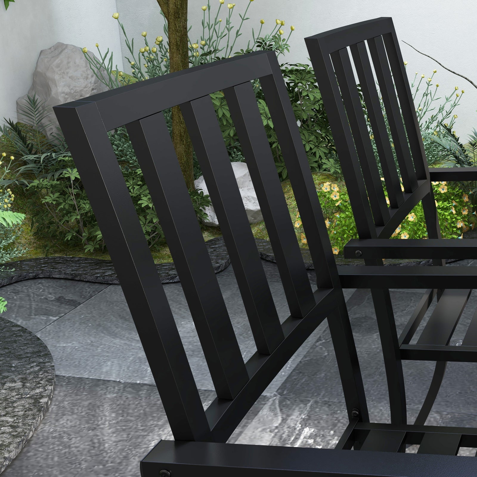 7 Pieces Patio Dining Set W/ Umbrella Hole