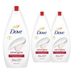Velvet Glow Body Wash 0% Sulfate Sles For Soft & Smoother Skin 450ml, 3pk