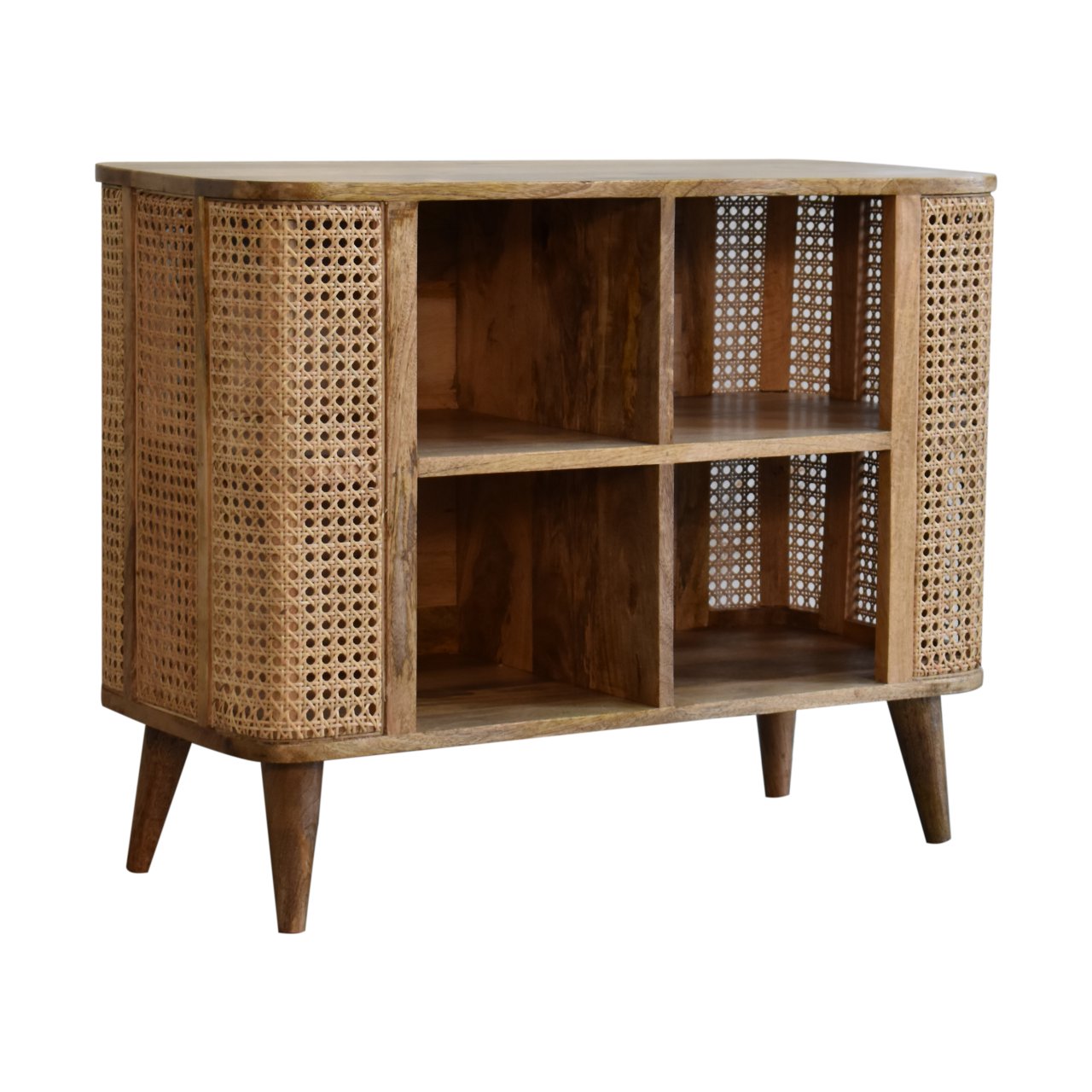 Artisan Furniture Solid Mango Wood Larissa Open Double Cabinet