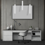 Hudson Triple Pendant Lamp Hand Made High Quality Elegant Cylindrical Design With Matt Finish