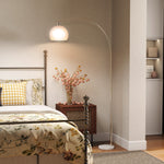 Modern Standing Lamp With Shade & Foot Switch | White