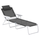 Charcoal Grey Adjustable Sun Lounger