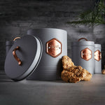 5 Piece Kitchen Storage Set   Grey/copper