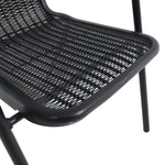 6 Pcs Pe Rattan Stacking Garden Chairs