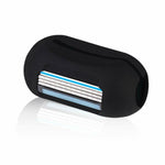 2-in-1 Finger Shaver Mini Razor Travel Portable Toothbrush Cover | Black