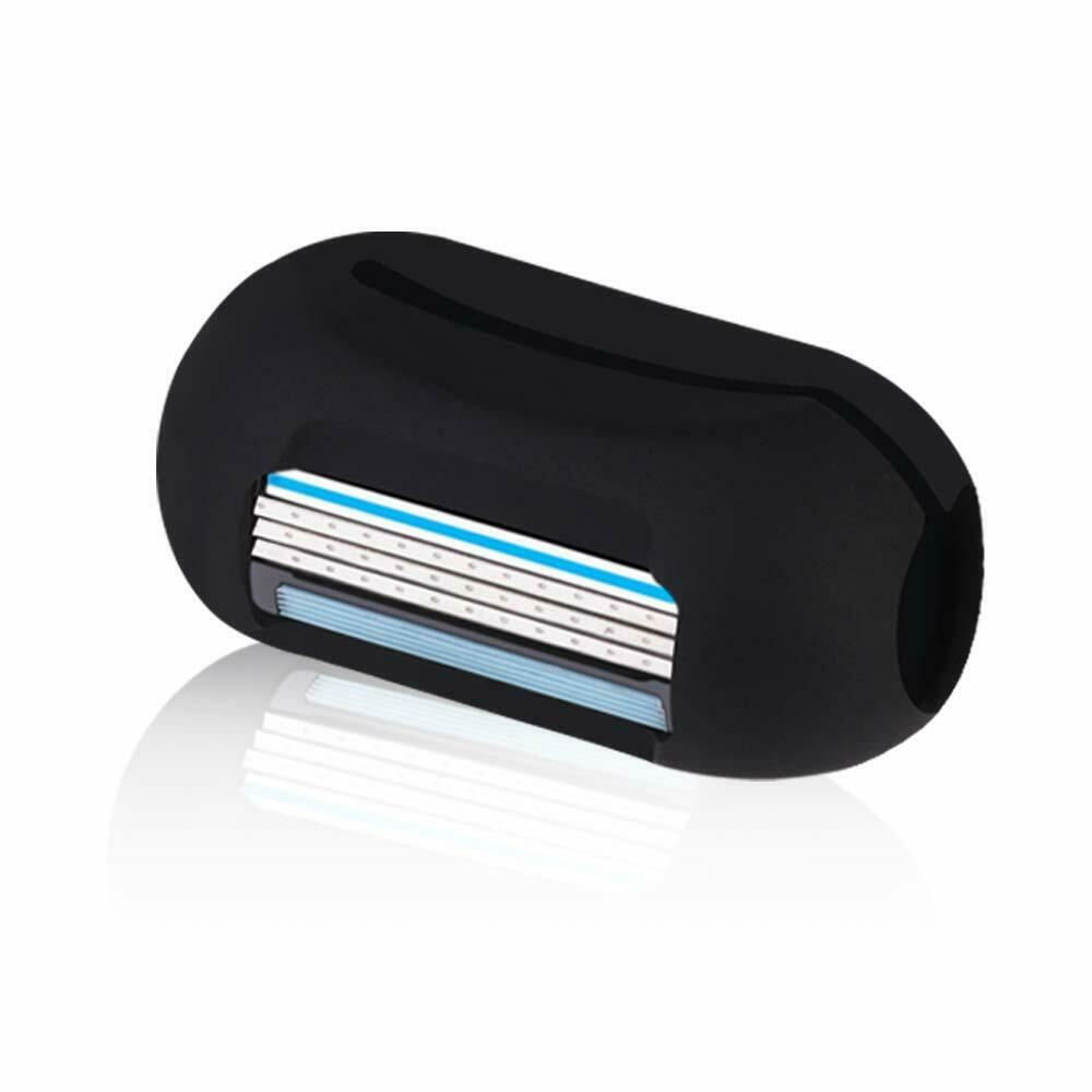 2-in-1 Finger Shaver Mini Razor Travel Portable Toothbrush Cover | Black