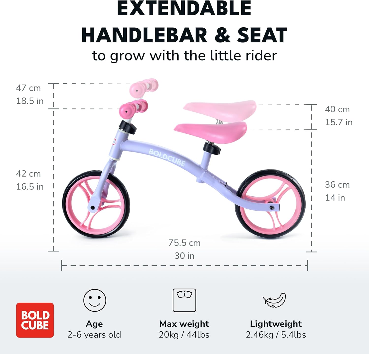 Little Tikes Kids Balance Bike | Pink