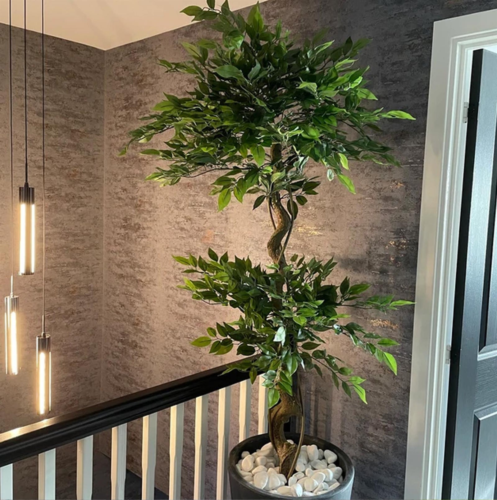 Twisted Trunk Artificial Japanese Fruticosa Style Ficus Tree 150cm