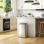 HOMCOM Kitchen Bin With Fast Motion Sensor, Stainless Steel Sensor Bin