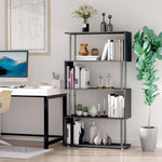 Wooden Storage Display Unit Bookcase Dividers S Shaped | One Size | Black