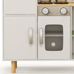 Toy Kitchen Playset W/ Phone, Ice Maker, Stove, Sink - White