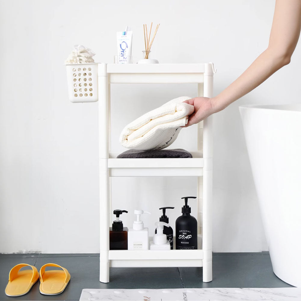 3-tier Multifunction Plastic Storage Rack For Kitchen Or Bathroom