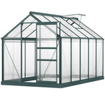Polycarbonate Walk-in Greenhouse 6x10ft | Dark Green