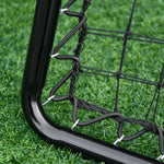 Double Sided Adjustable Angle Rebounder Soccer Net | Black