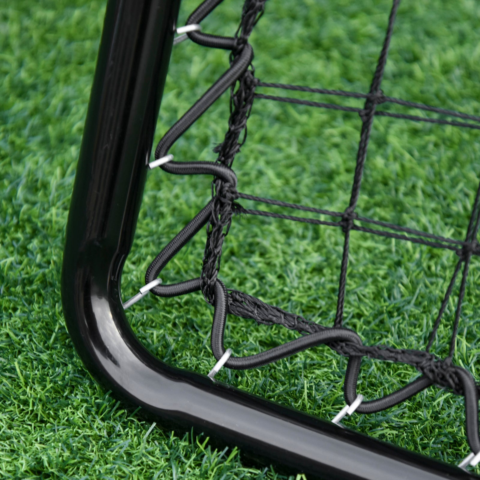Double Sided Adjustable Angle Rebounder Soccer Net | Black