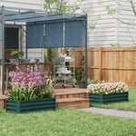 Set Of 2 Galvanized Raised Garden Bed | Green