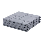 Pack Of 10 Mosaic Composite Interlocking Decking Tiles | Light Grey
