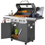 4+1 Burner Gas Bbq With Clear Lid