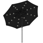 2.7m Patio Led Umbrella W/ Tilt/crank | Black