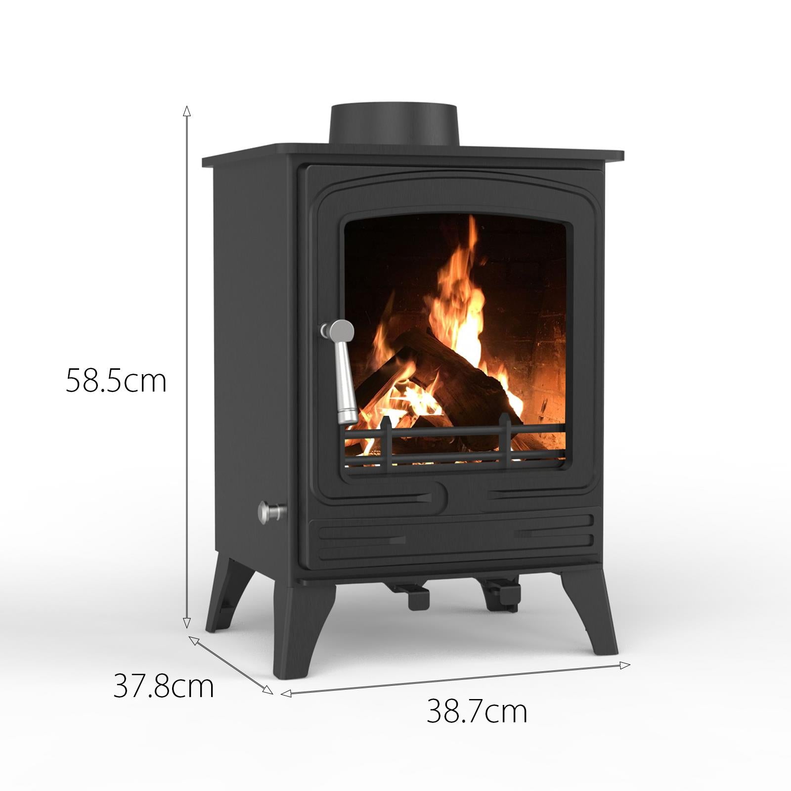 Steel Eco Multifuel Stove + Firewood Starter Kit | 5kw | Steel