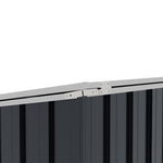 Outdoor Metal Storage Shed For Garbage Bins, Lockable Trash Can Storage With Pent Roof
