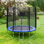 Acrobat Round Outdoor Trampoline With Blue Padding, Safety Enclosure And Ladder | 6ft | Blue