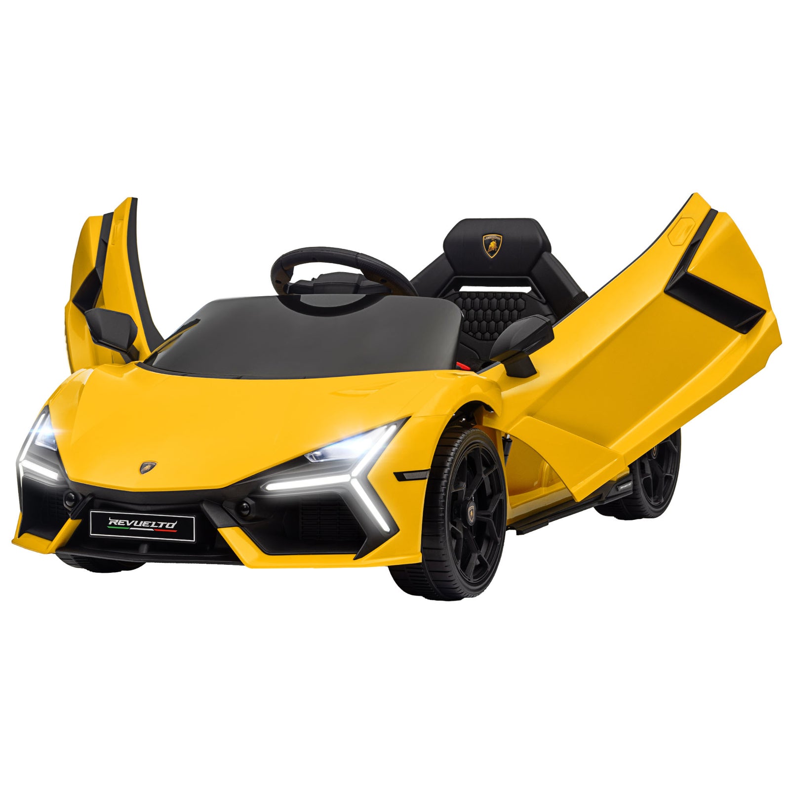 Lamborghini Revuelto Licensed Ride On Car W/ Suspension | Yellow
