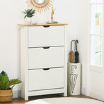 12/18 Shoe Storage Cabinet 4/6 Shelves 2/3 Drawers 4 Legs | Large | White