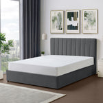 Evelynne Fabric Ottoman Bed Frame With Storage | King | Dark Grey