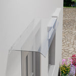 120cm W X 33cm D Transparent Window Door Awning Canopy