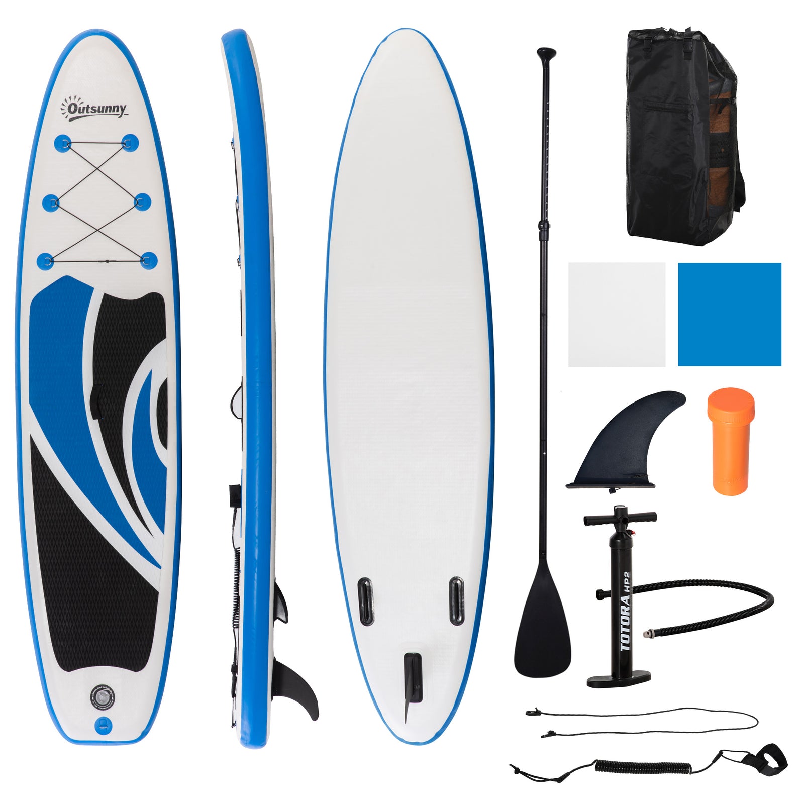Paddle Board, 10.6', Non-slip, Accessories, Bag | White