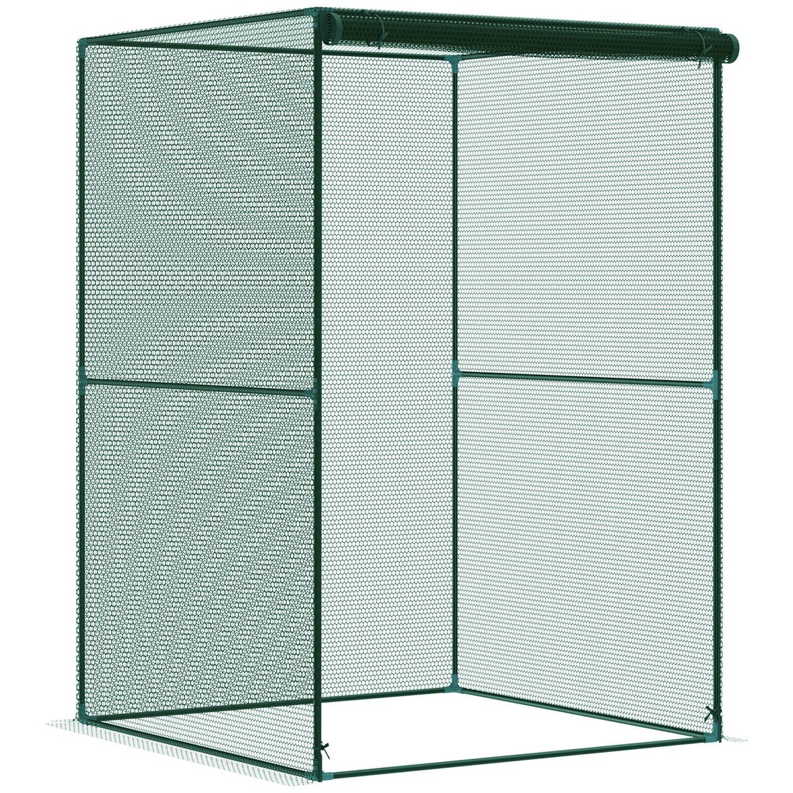 Green Fruit Cage With Zipped Door 1.2 X 1.2 X 1.8m