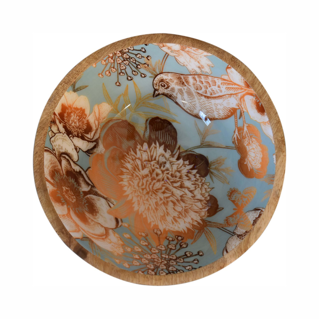 Floral Bird Bowl Set Of 2