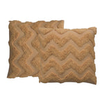 Zig-zag Cushion Set | Set of 2 | Mustard