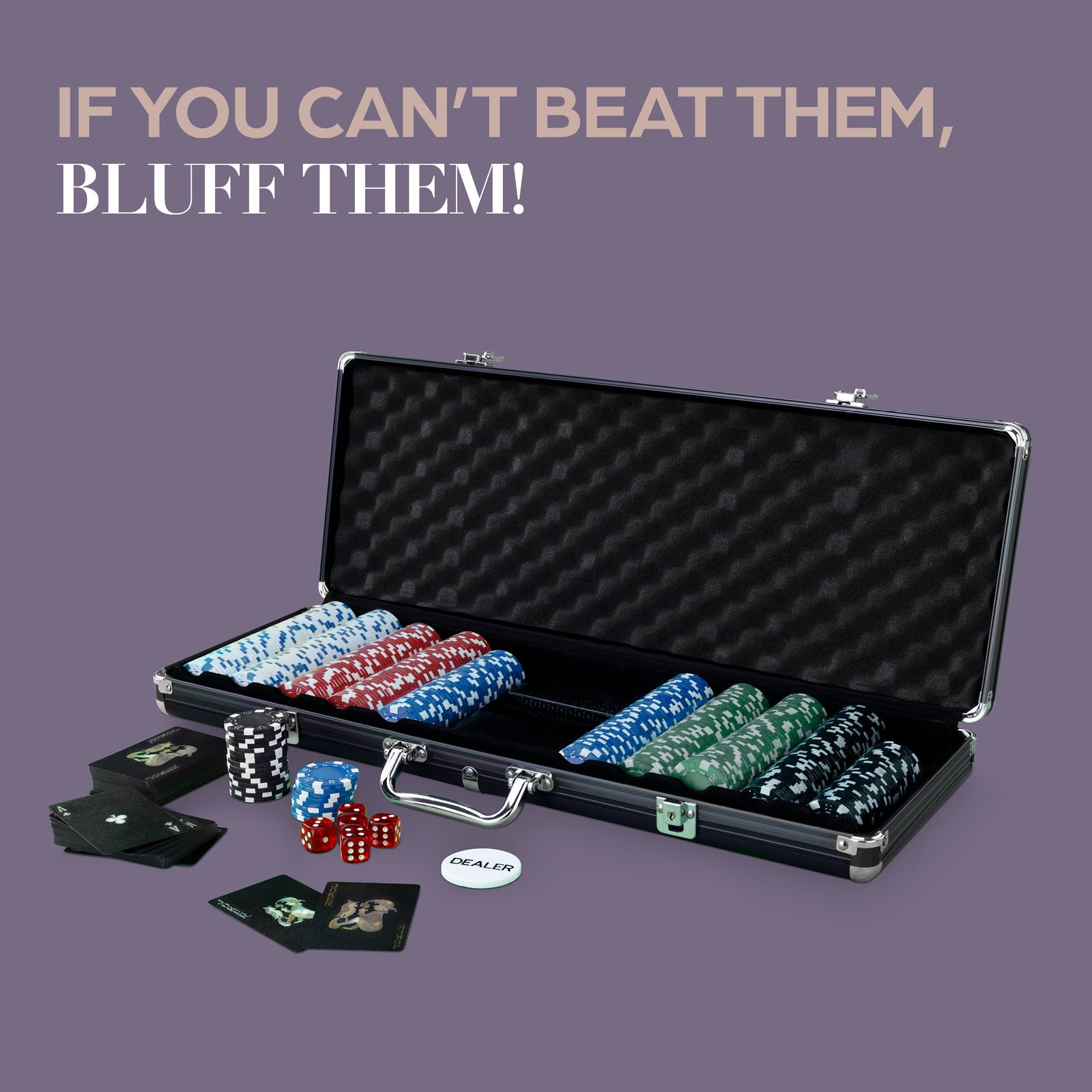 500 Chip Pro Poker Set - Black Edition