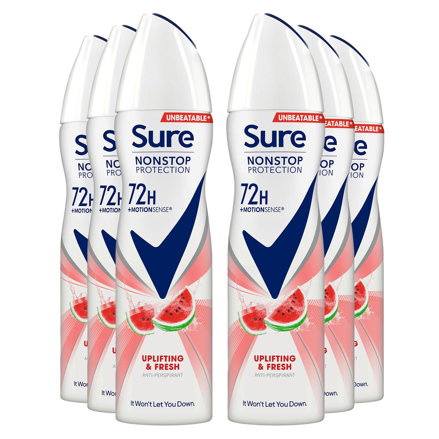 Women Antiperspirant 72h Nonstop Protection Deo Uplifting&fresh 150ml, 6pk | 6