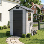 Breeins 5x3ft Plastic Garden Storage Shed With Lockable Door