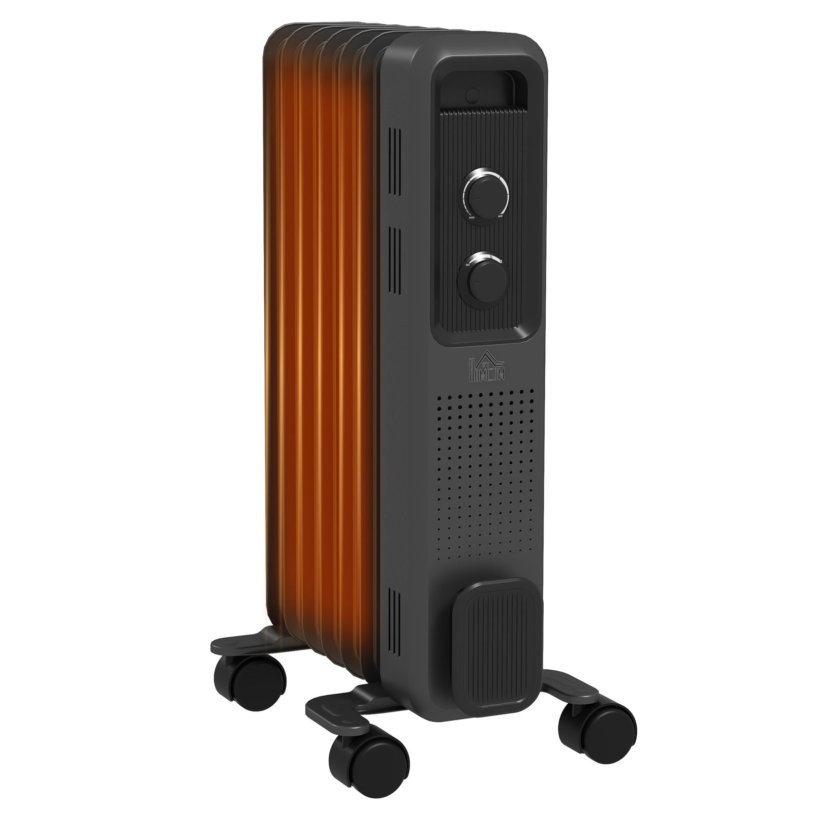 7/9/11 Fin Oil Filled Radiator Portable On Wheels | Small | Gray
