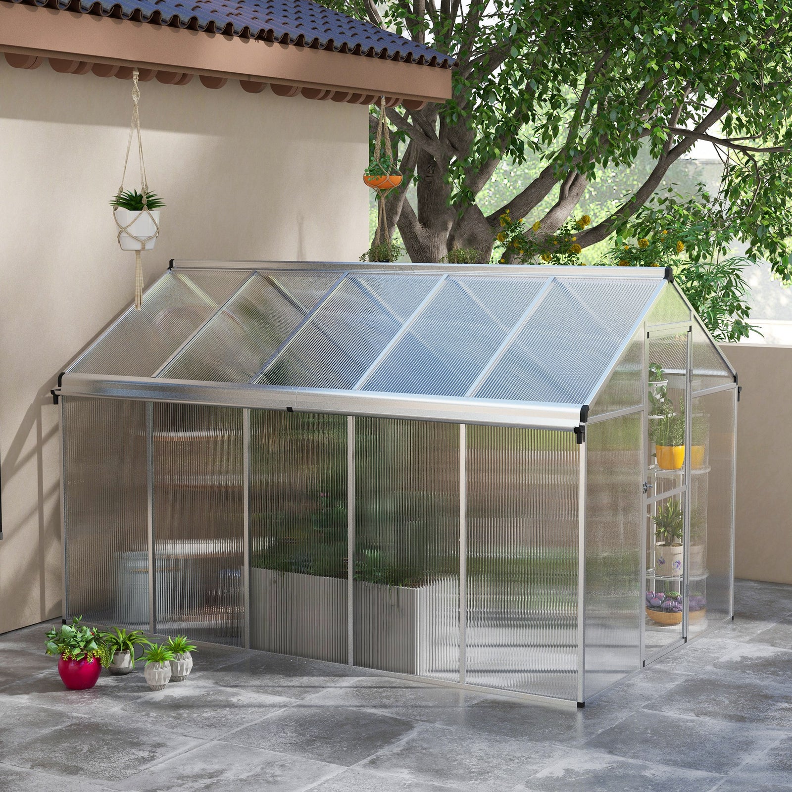 Aluminium Greenhouse With Door And Window