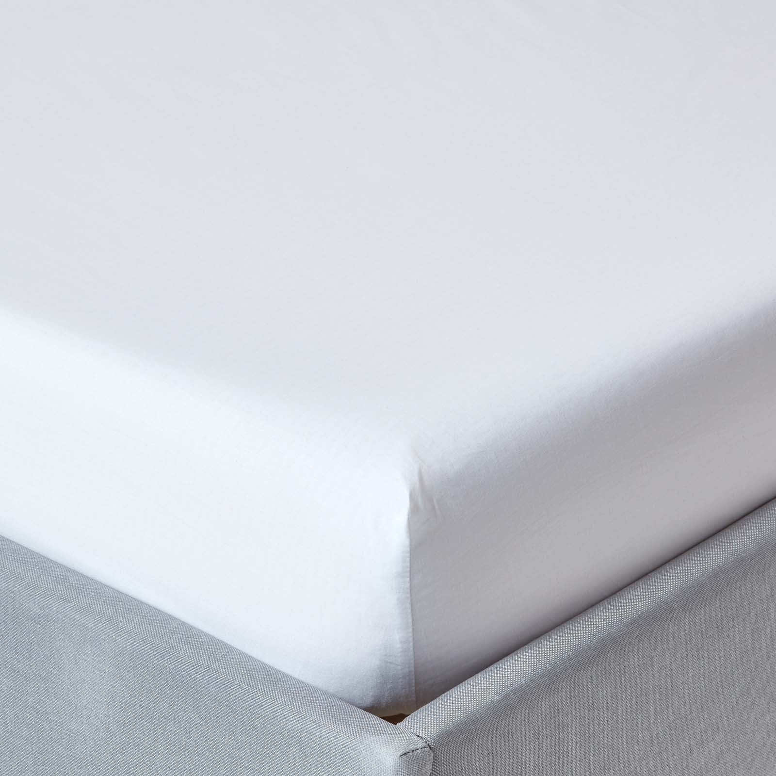 Egyptian Cotton Deep Fitted Sheet 200 Tc | King | White