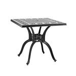 Living and Home Black Cast Aluminum Outdoor Dining Table