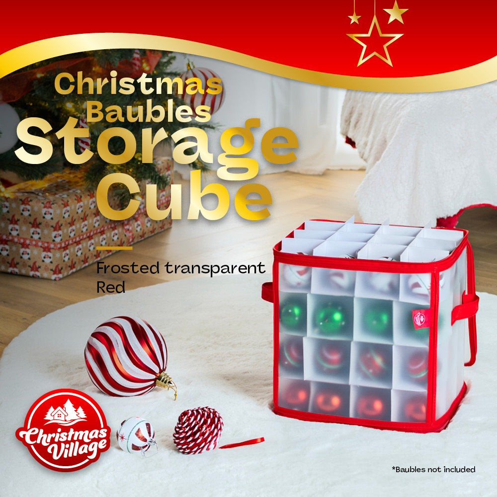 Xmas Decoration Storage Box 64 Slot With Padded Dividers