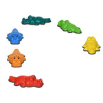6/9pcs Kids Crocodile Stepping Stones W/ Anti-slip Edge, Indoor And Outdoor | Small | Multi Colour