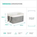 Livivo Large Fabric Storage Baskets With Rope Handles