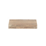 Wood Shallow Wooden Plinth Tray | Medium | Brown