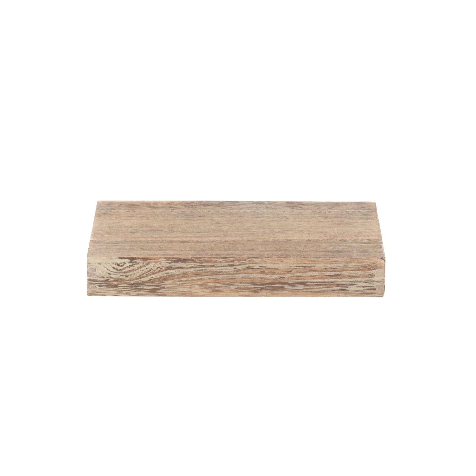 Wood Shallow Wooden Plinth Tray | Medium | Brown