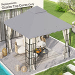 3m X 3m Gazebo Canopy Replacement Cover, 2-tier Gazebo Roof | Light Slate Gray