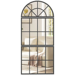 HOMCOM Large Arched Wall Mirror With 3-piece And Tempered Glass