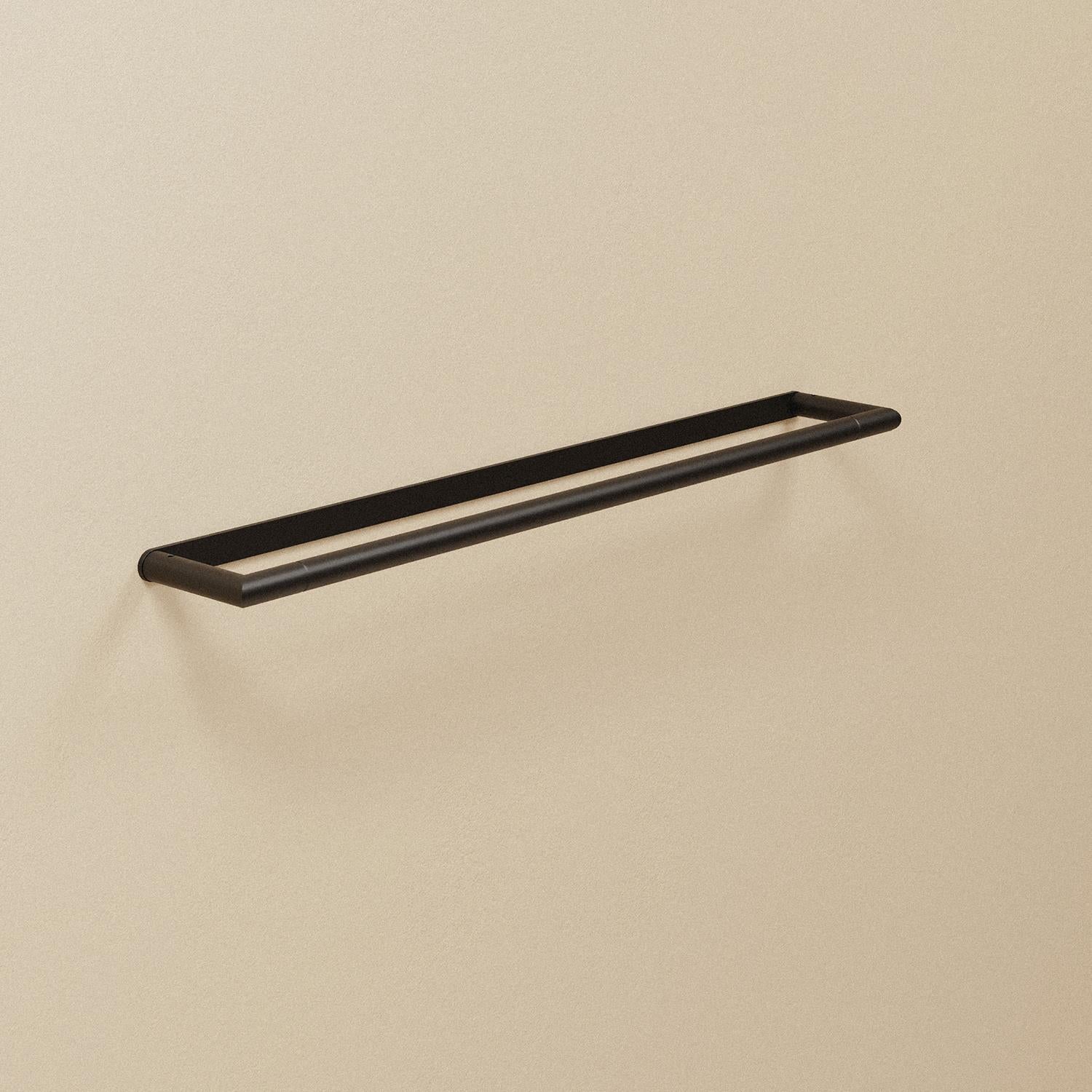 Towel Rack, Matt Black, Micra Collection